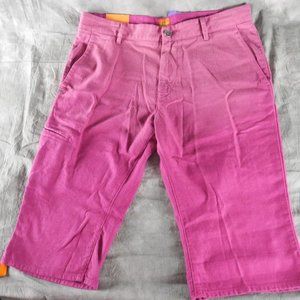NWT Hugo BOSS ORANGE BRAND Cotton Blend FADED RED Tapered Fit STIMO SHORTS ANB